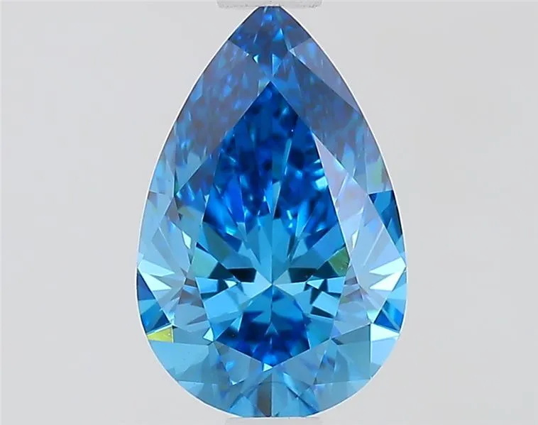1.01ct Pear Lab Grown Diamond (Colour Fancy Vivid Blue, Clarity VVS2, IGI Certified)