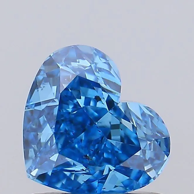 1.02ct Heart Lab Grown Diamond (Colour Fancy Vivid Blue, Clarity SI1, IGI Certified)