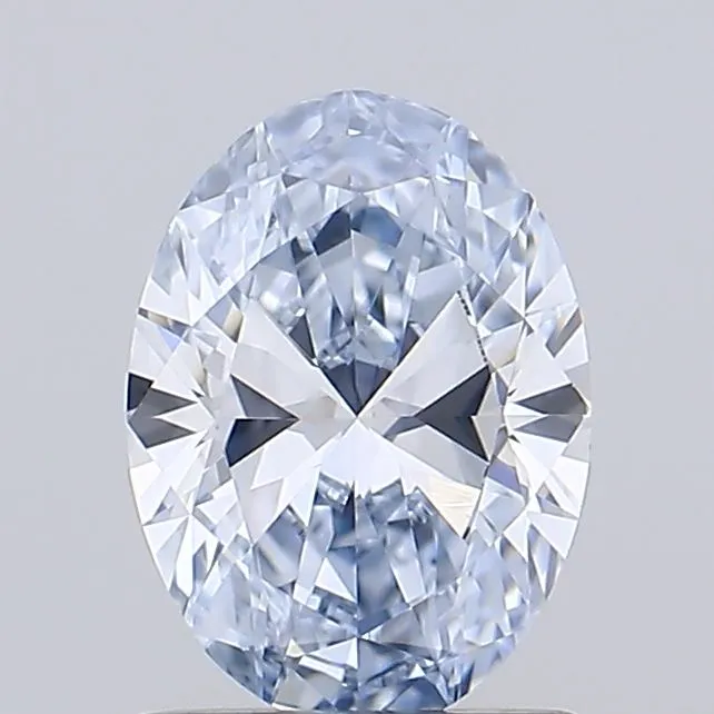 1.02ct Oval Lab Grown Diamond (Colour Fancy Blue, Clarity VVS2, IGI Certified)