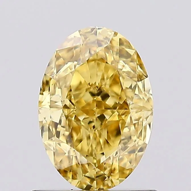 1.02ct Oval Lab Grown Diamond (Colour Fancy Intense Yellow, Clarity VS2, IGI Certified)