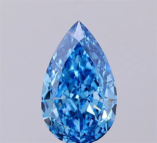 1.02ct Pear Lab Grown Diamond (Colour Fancy Vivid Blue, Clarity VS1, IGI Certified)
