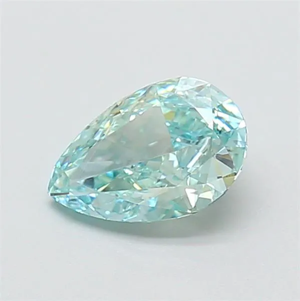 1.02ct Pear Lab Grown Diamond (Colour Fancy Vivid Blue Green, Clarity VVS1, IGI Certified)
