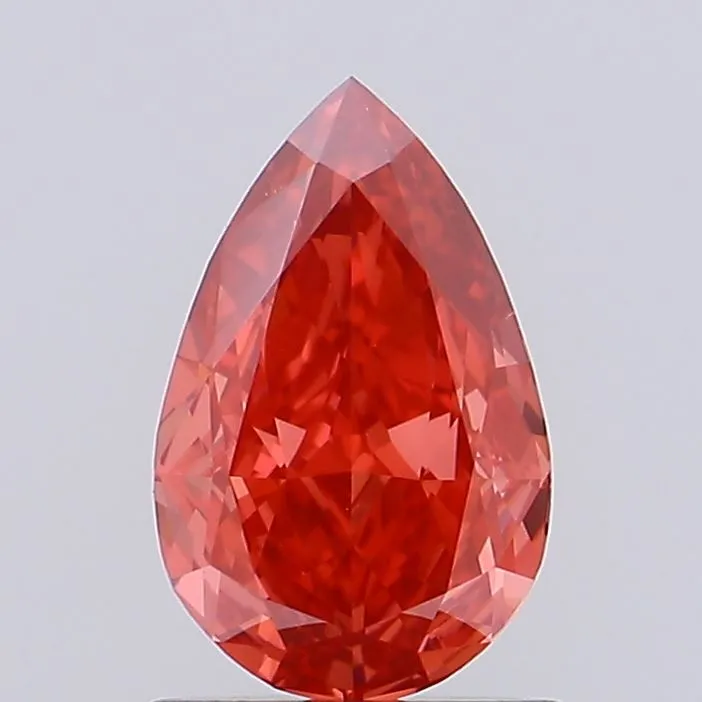 1.02ct Pear Lab Grown Diamond (Colour Fancy Vivid Red, Clarity VS1, Uncertified)