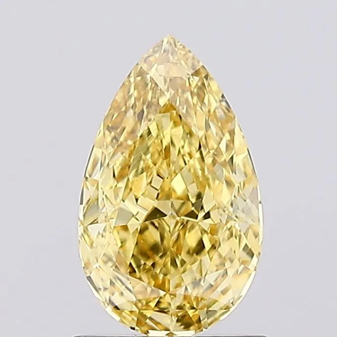 1.02ct Pear Lab Grown Diamond (Colour Fancy Vivid Yellow, Clarity VS1, IGI Certified)