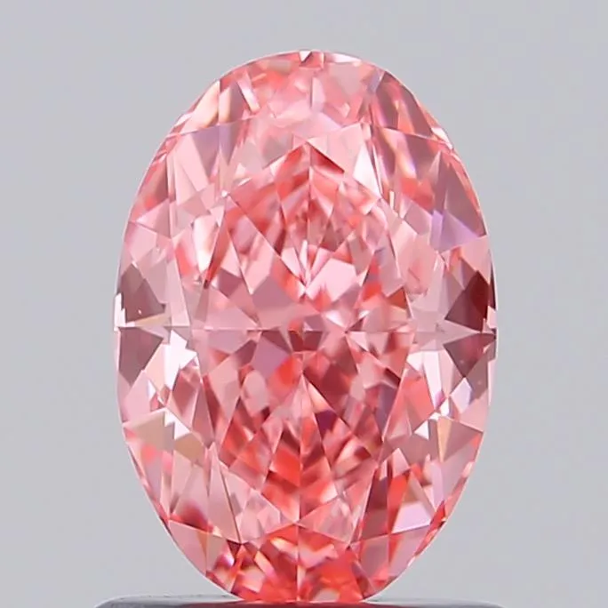 1.03ct Oval Lab Grown Diamond (Colour Fancy Vivid Pink, Clarity VVS2, IGI Certified)