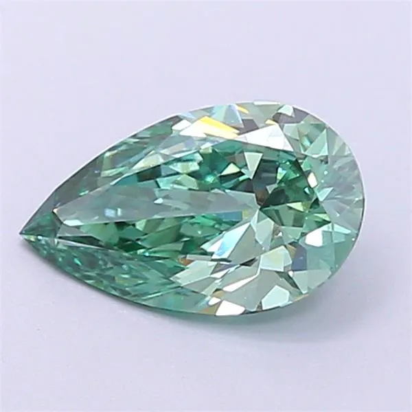 1.03ct Pear Lab Grown Diamond (Colour Fancy Vivid Green, Clarity VVS2, IGI Certified)