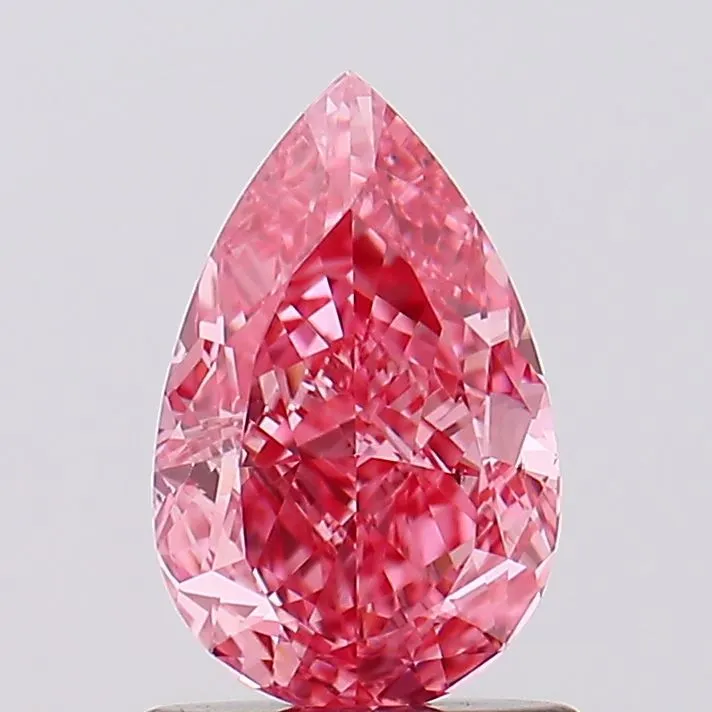 1.03ct Pear Lab Grown Diamond (Colour Fancy Vivid Pink, Clarity VS1, IGI Certified)