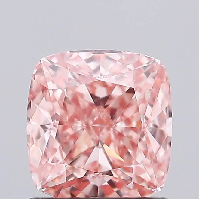 1.05ct Cushion brilliant Lab Grown Diamond (Colour Fancy Vivid Pink, Clarity VVS2, Uncertified)