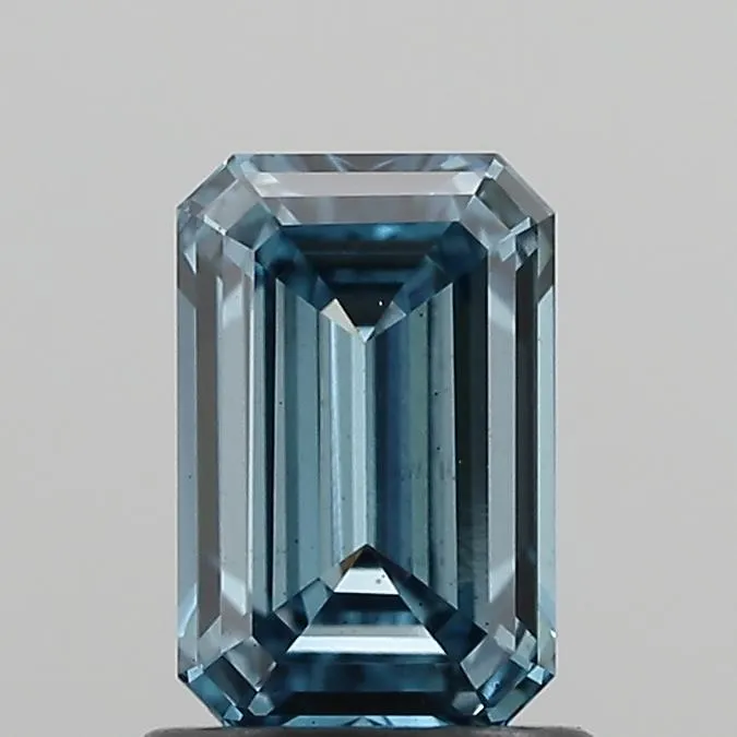 1.05ct Emerald Lab Grown Diamond (Colour Fancy Vivid Blue, Clarity VS2, IGI Certified)
