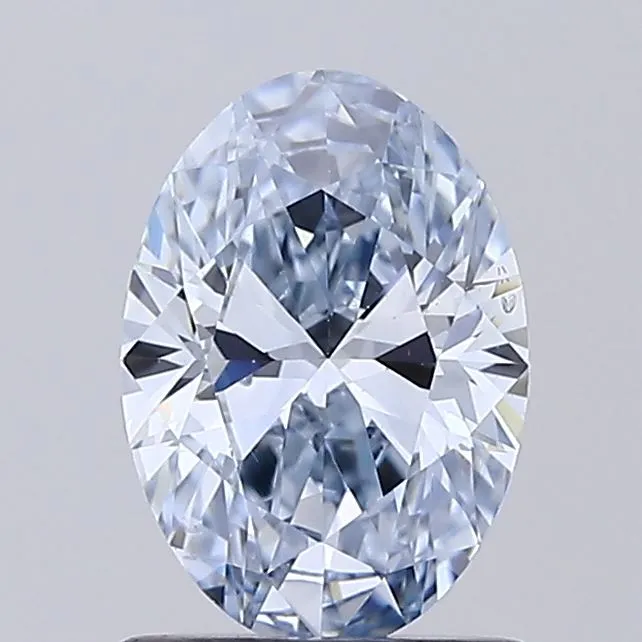 1.06ct Oval Lab Grown Diamond (Colour Fancy Blue, Clarity VS2, IGI Certified)