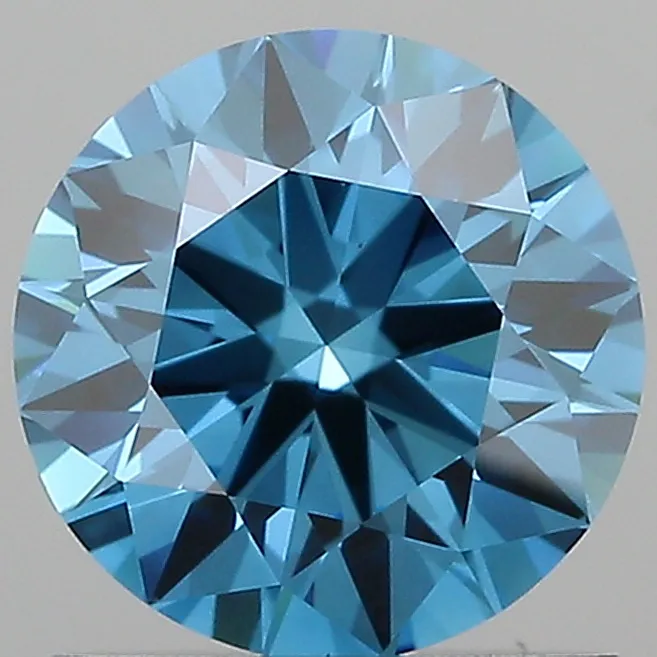 1.06ct Round Lab Grown Diamond (Colour Fancy Vivid Blue, Clarity VVS1, Cut EX, IGI Certified)