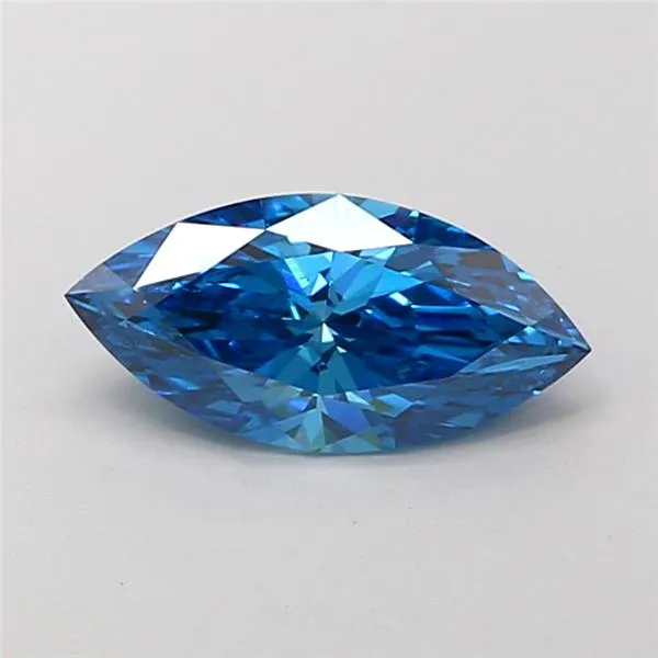 1.08ct Marquise Lab Grown Diamond (Colour Fancy Vivid Blue, Clarity SI1, IGI Certified)