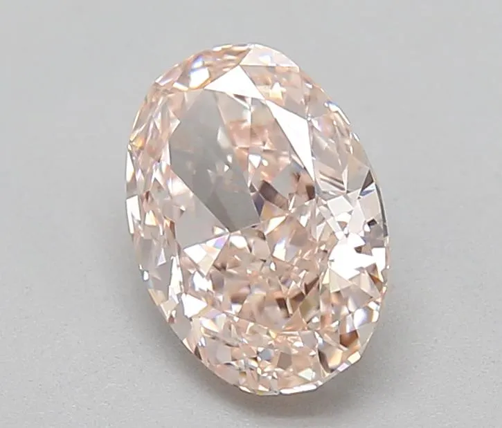 1.08ct Oval Lab Grown Diamond (Colour Fancy Light Pinkish Brown, Clarity VS1, IGI Certified)