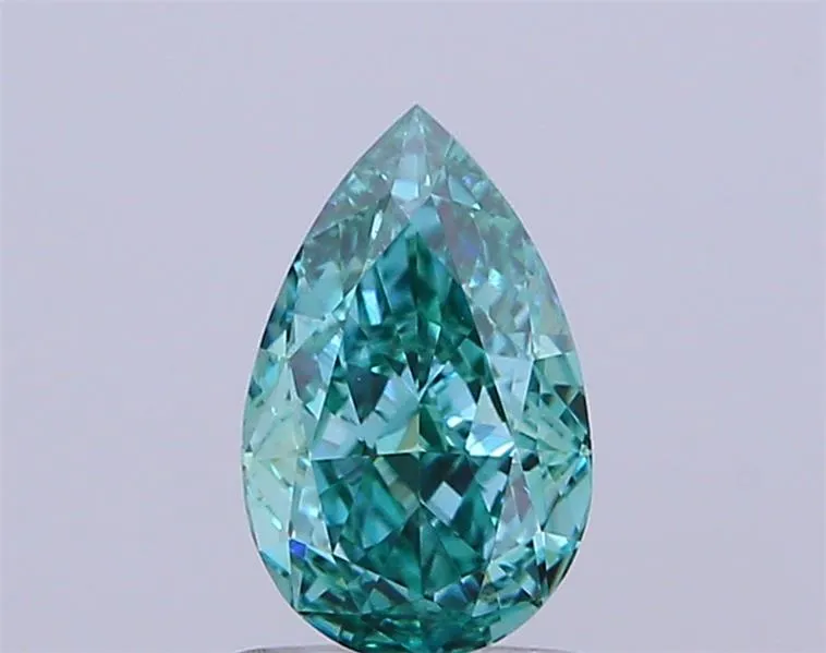 1.09ct Pear Lab Grown Diamond (Colour Fancy Vivid Green, Clarity VS1, IGI Certified)