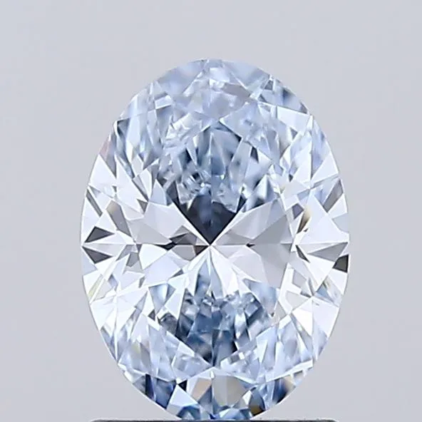 1.10ct Oval Lab Grown Diamond (Colour Fancy Blue, Clarity VVS2, IGI Certified)