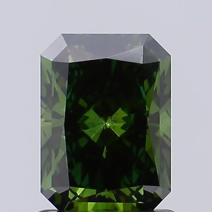 1.17ct Radiant Lab Grown Diamond (Colour Fancy Deep Green, Clarity VS2, IGI Certified)