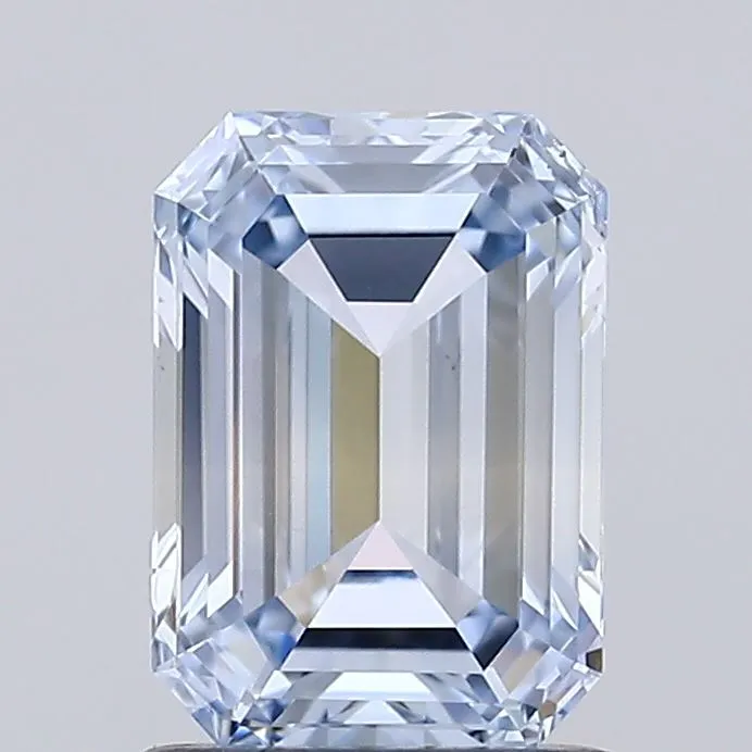 1.23ct Emerald Lab Grown Diamond (Colour Fancy Blue, Clarity VS2, IGI Certified)