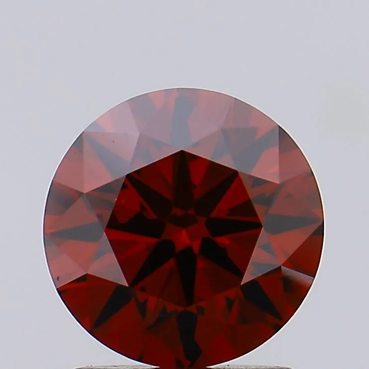 1.24ct Round Lab Grown Diamond (Colour Fancy Deep Orange, Clarity VVS2, Cut ID, IGI Certified)