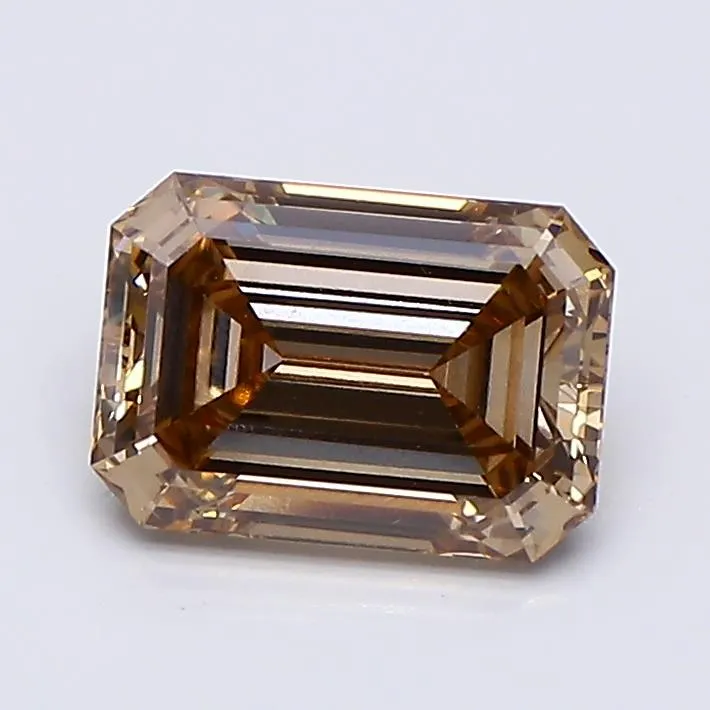 1.25ct Emerald Lab Grown Diamond (Colour Fancy Brown, Clarity VS1, IGI Certified)