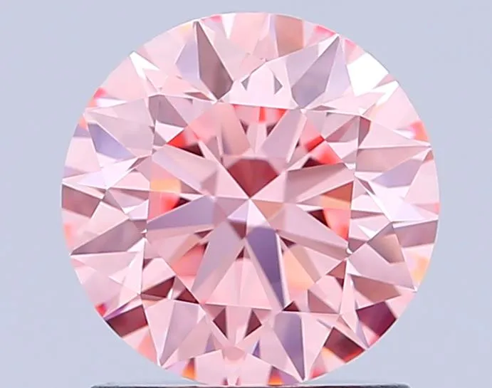 1.25ct Round Lab Grown Diamond (Colour Fancy Intense Pink, Clarity VVS1, Cut ID, IGI Certified)