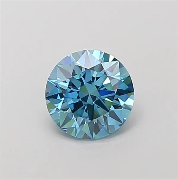1.25ct Round Lab Grown Diamond (Colour Fancy Vivid Blue, Clarity VVS2, Cut ID, IGI Certified)