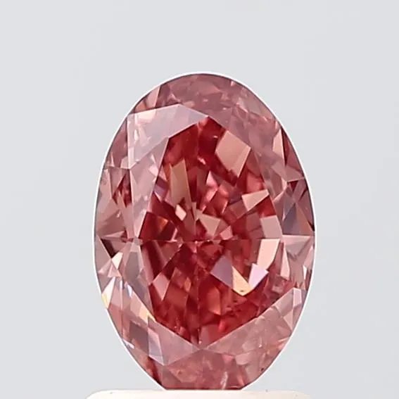 1.28ct Oval Lab Grown Diamond (Colour Fancy Intense Brownish Pink, Clarity VS2, IGI Certified)