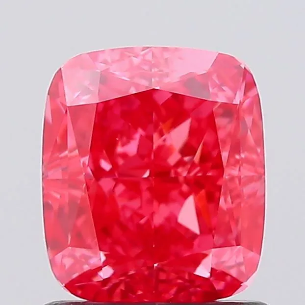 1.30ct Cushion modified Lab Grown Diamond (Colour Fancy Vivid Pink, Clarity VVS2, IGI Certified)