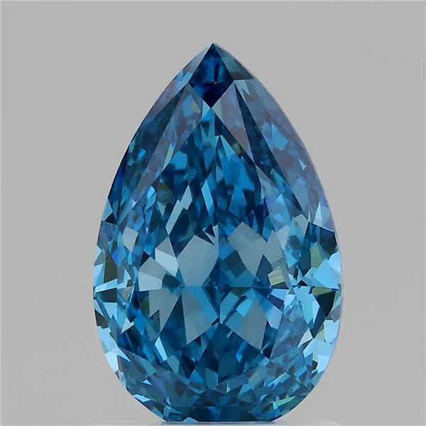 1.33ct Pear Lab Grown Diamond (Colour Fancy Vivid Blue, Clarity VS1, IGI Certified)