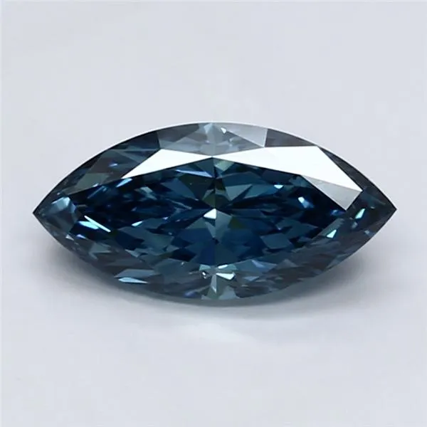 1.36ct Marquise Lab Grown Diamond (Colour Fancy Vivid Blue, Clarity VVS2, IGI Certified)
