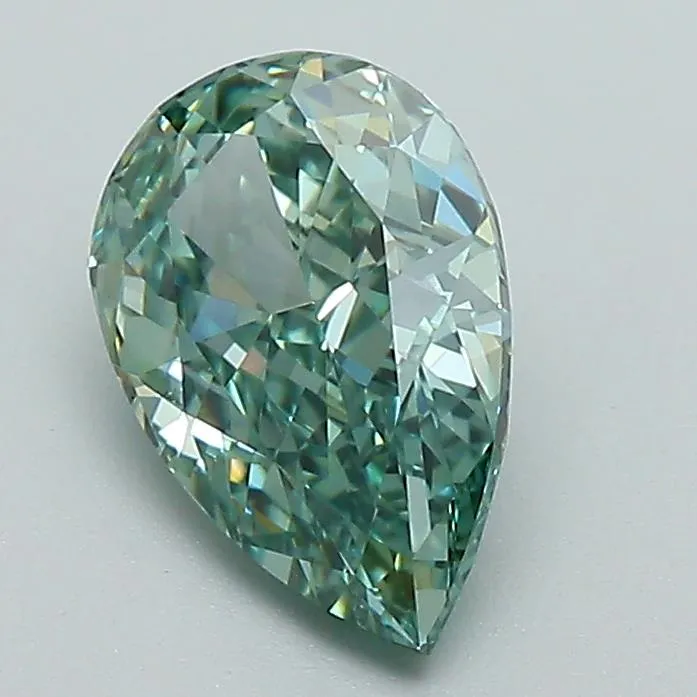 1.40ct Pear Lab Grown Diamond (Colour Fancy Vivid Green, Clarity VVS2, IGI Certified)