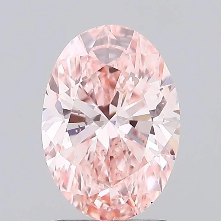 1.42ct Oval Lab Grown Diamond (Colour Fancy Vivid Pink, Clarity VS2, IGI Certified)