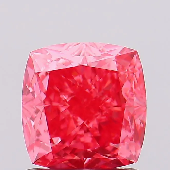 1.44ct Cushion modified Lab Grown Diamond (Colour Fancy Vivid Pink, Clarity VVS2, IGI Certified)