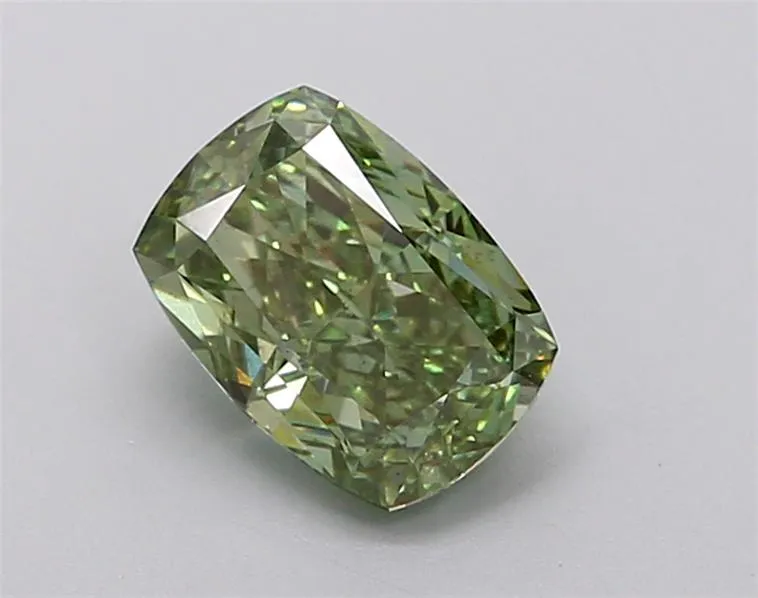 1.45ct Cushion modified Lab Grown Diamond (Colour Fancy Vivid Green, Clarity VS2, IGI Certified)