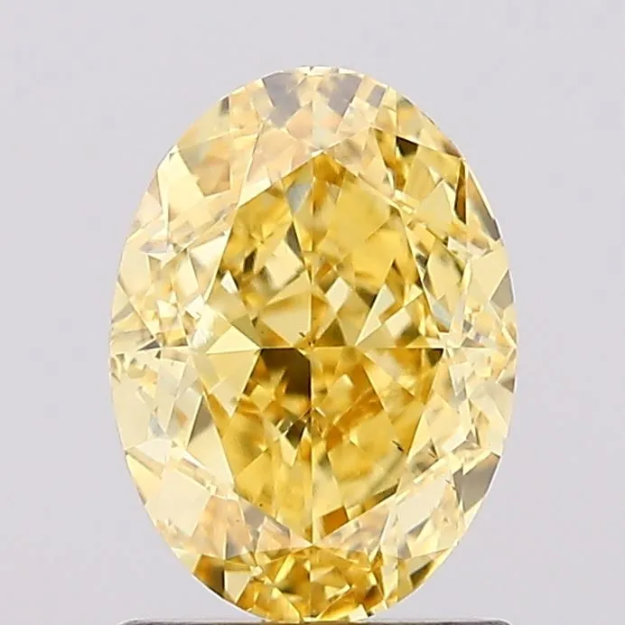 1.45ct Oval Lab Grown Diamond (Colour Fancy Vivid Yellow, Clarity VS2, IGI Certified)