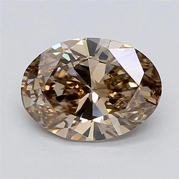 1.50ct Oval Lab Grown Diamond (Colour Fancy Brown, Clarity VVS2, IGI Certified)