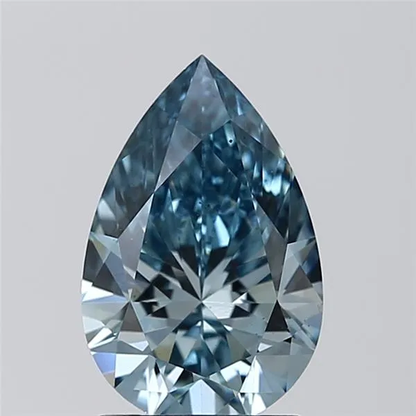 1.50ct Pear Lab Grown Diamond (Colour Fancy Intense Blue, Clarity VS2, IGI Certified)