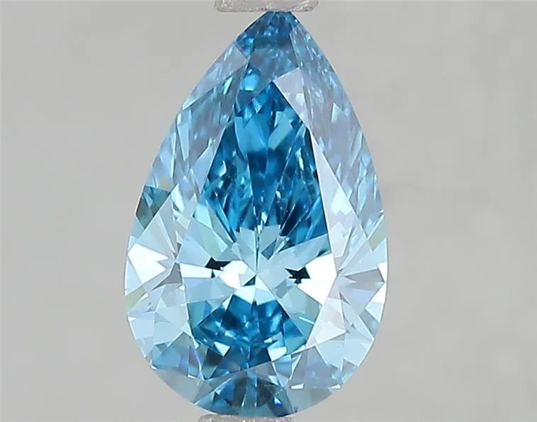 1.50ct Pear Lab Grown Diamond (Colour Fancy Vivid Blue, Clarity VVS2, IGI Certified)