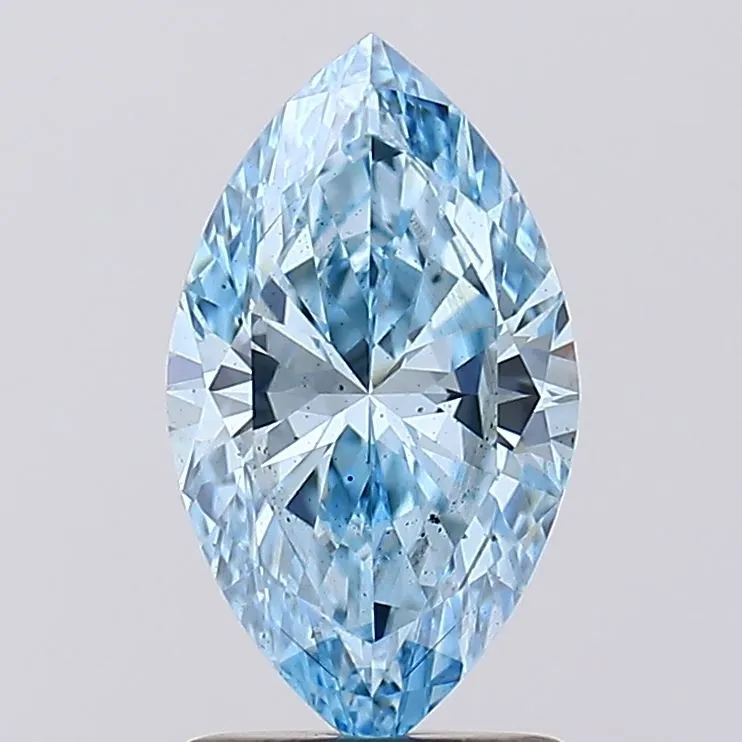 1.51ct Marquise Lab Grown Diamond (Colour Fancy Vivid Blue, Clarity SI1, IGI Certified)