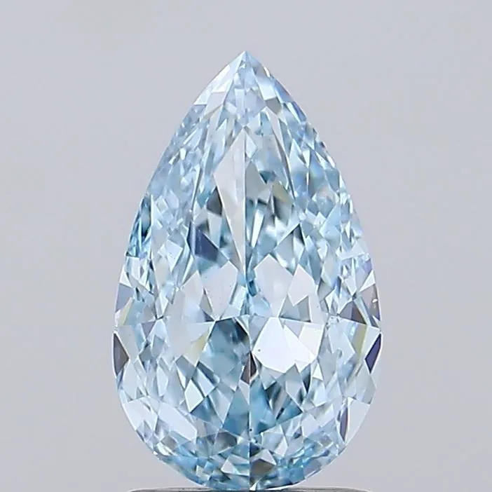 1.51ct Pear Lab Grown Diamond (Colour Fancy Vivid Blue, Clarity VS1, IGI Certified)
