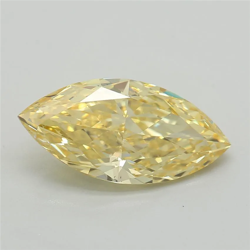 1.52ct Marquise Lab Grown Diamond (Colour Fancy Vivid Yellow, Clarity VS2, IGI Certified)