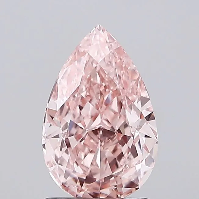 1.52ct Pear Lab Grown Diamond (Colour Fancy Intense Pink, Clarity VVS2, IGI Certified)
