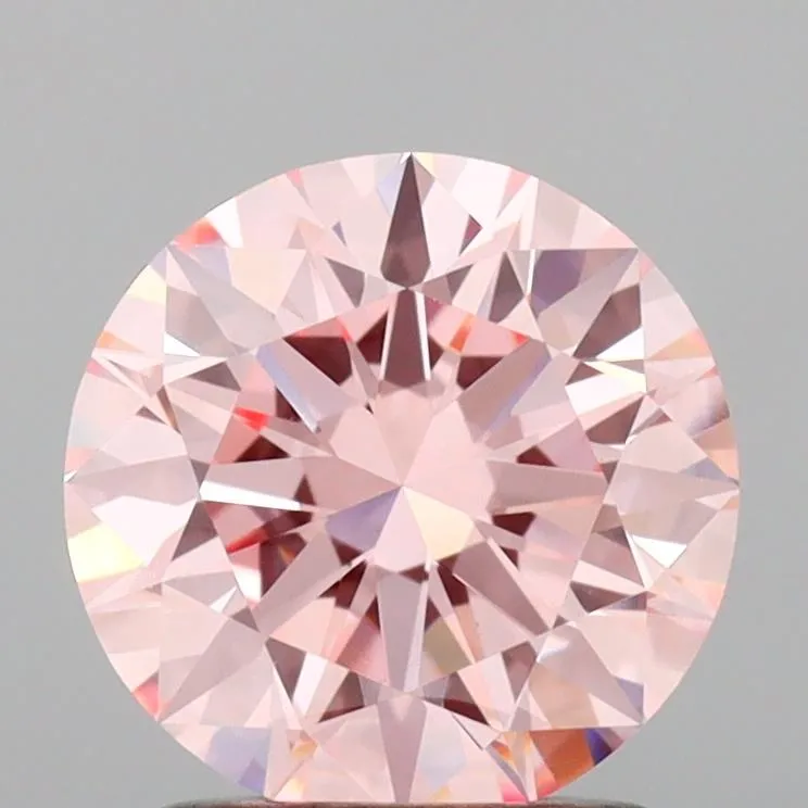 1.52ct Round Lab Grown Diamond (Colour Fancy Intense Pink, Clarity VVS2, Cut ID, IGI Certified)