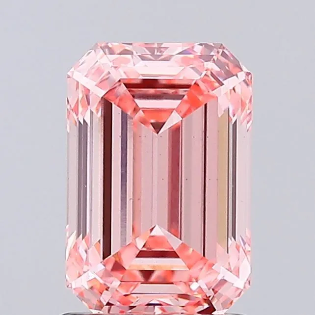 1.53ct Emerald Lab Grown Diamond (Colour Fancy Intense Pink, Clarity VS1, IGI Certified)