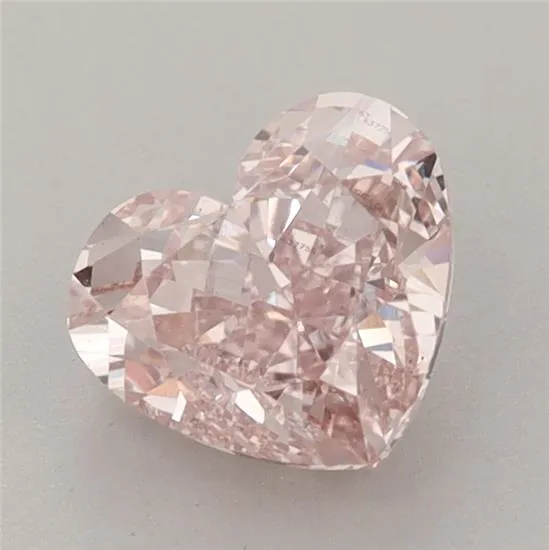 1.54ct Heart Lab Grown Diamond (Colour Fancy Intense Brownish Pink, Clarity VS1, IGI Certified)