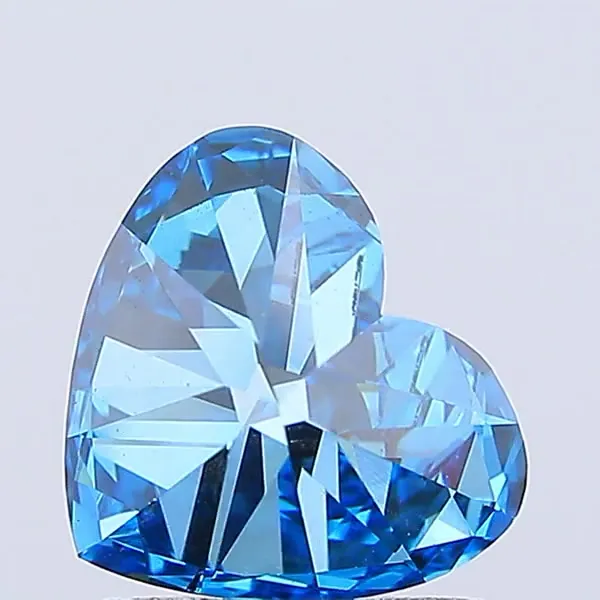 1.54ct Heart Lab Grown Diamond (Colour Fancy Vivid Blue, Clarity VVS2, IGI Certified)