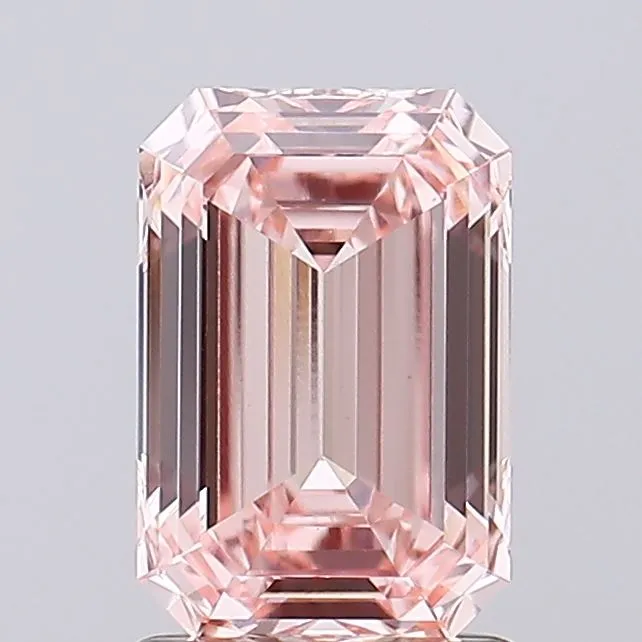 1.55ct Emerald Lab Grown Diamond (Colour Fancy Vivid Pink, Clarity VVS2, IGI Certified)