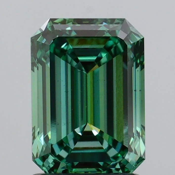 1.56ct Emerald Lab Grown Diamond (Colour Fancy Vivid Green, Clarity VS1, IGI Certified)