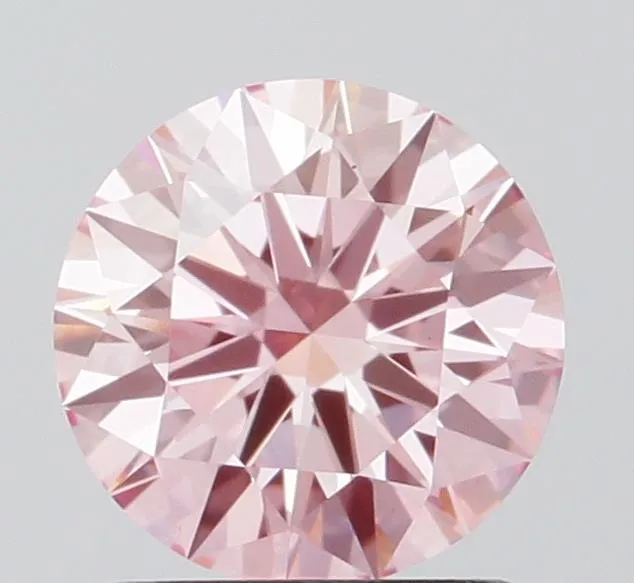 1.57ct Round Lab Grown Diamond (Colour Fancy Vivid Pink, Clarity VS1, Cut ID, IGI Certified)