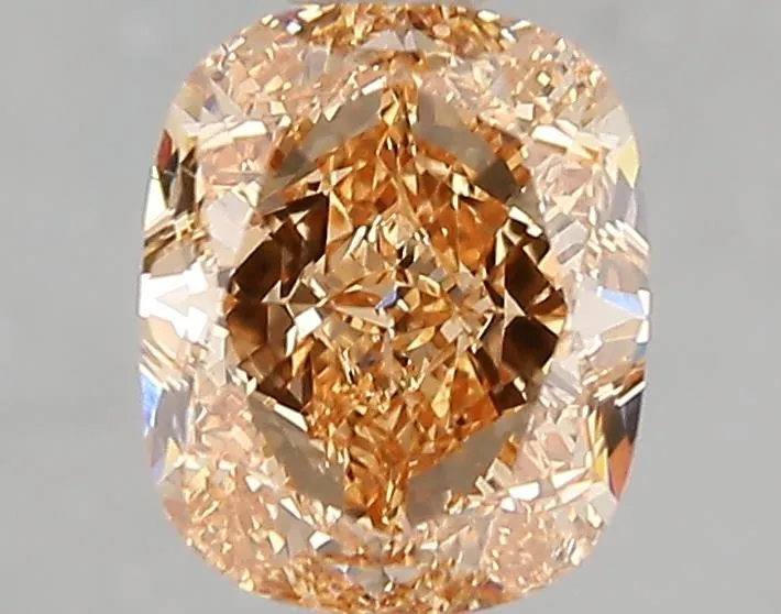 1.60ct Cushion modified Lab Grown Diamond (Colour Fancy Intense Brownish Orange, Clarity VS2, IGI Certified)