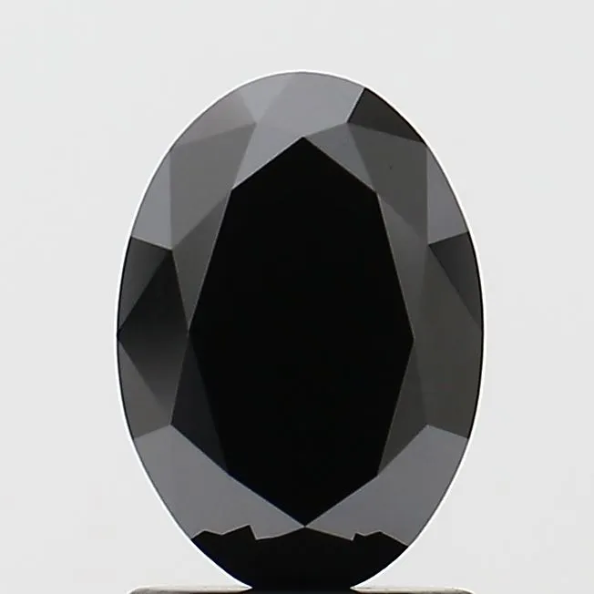 1.60ct Oval Lab Grown Diamond (Colour Fancy Vivid Black, Clarity VVS1, Cut EX, Uncertified)